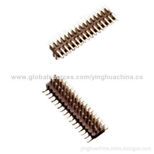 Pin Headers/Connectors, 1.0 x 1.0mm Pitch, SMT, Dual-row/Dual-insulator, 1.0mm Height, 1804